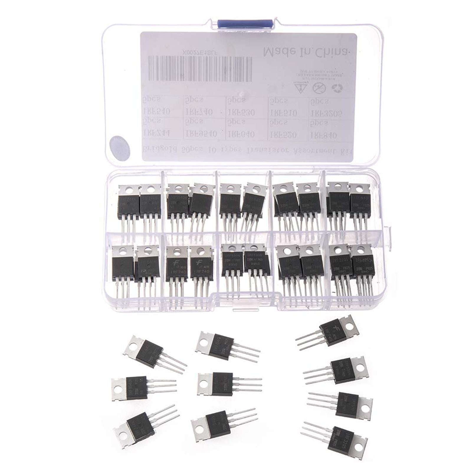 Transistor Assortment Kit 50 Pack Transistor Assorted Set MOSFET Trans