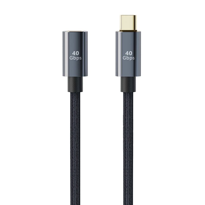 0.3m 8K 60Hz Type-C Male to Female Extension Cord USB 4.0 100W 5A Fast Charging Cable 40Gbps Data Transmission Cable - UNIQKART