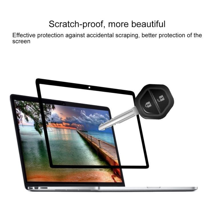 0.3mm 6H Surface Hardness HD Scratch-proof Full Screen PET Film for MacBook Pro Retina 15.4 inch (A1398) (Black) - UNIQKART