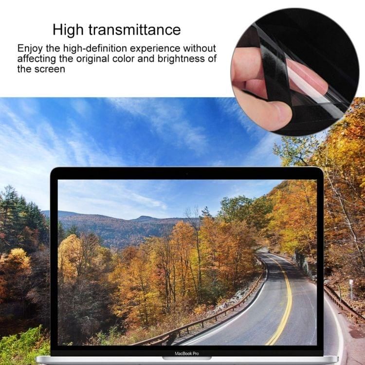 0.3mm 6H Surface Hardness HD Scratch-proof Full Screen PET Film for MacBook Pro Retina 15.4 inch (A1398) (Black) - UNIQKART