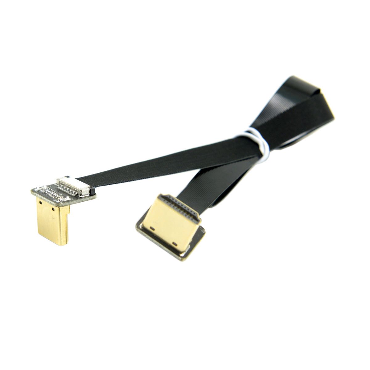 0.5M Dual 90 Degree Down Angled HDMI Type A Male to Male HDTV FPC Flat Cable Cord for FPV HDTV Multicopter Aerial Photography - UNIQKART