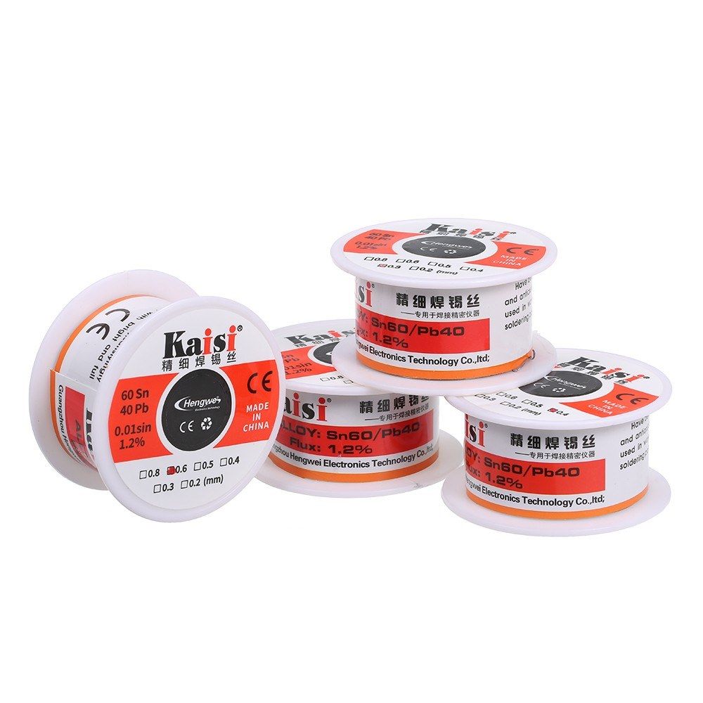 0.3mm/0.4mm/0.6mm 40g Flux 1.2% Tin Lead Tin Wire Soldering Wire Roll - 0.4mm - UNIQKART