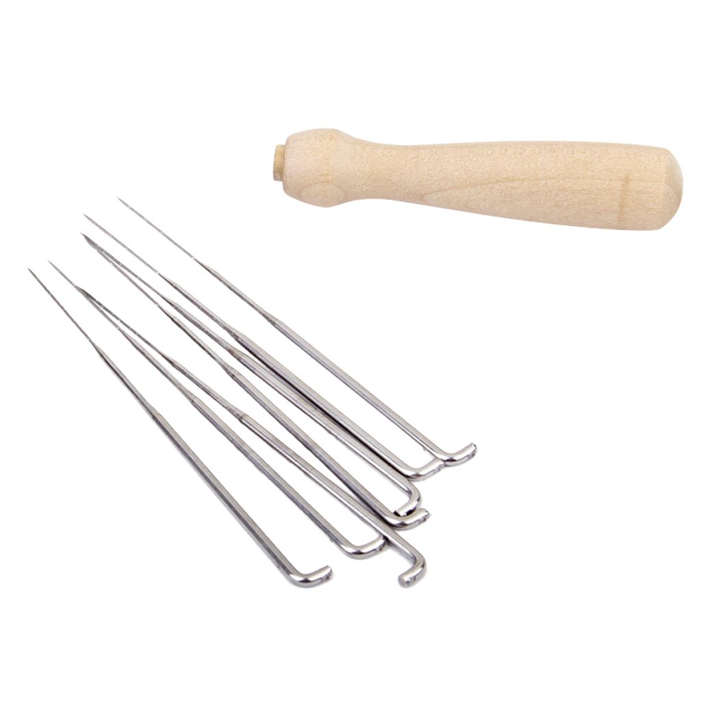 Set 7pcs Felting Needles with Wood Handle Wool Felt Tool Felting Starter Kit