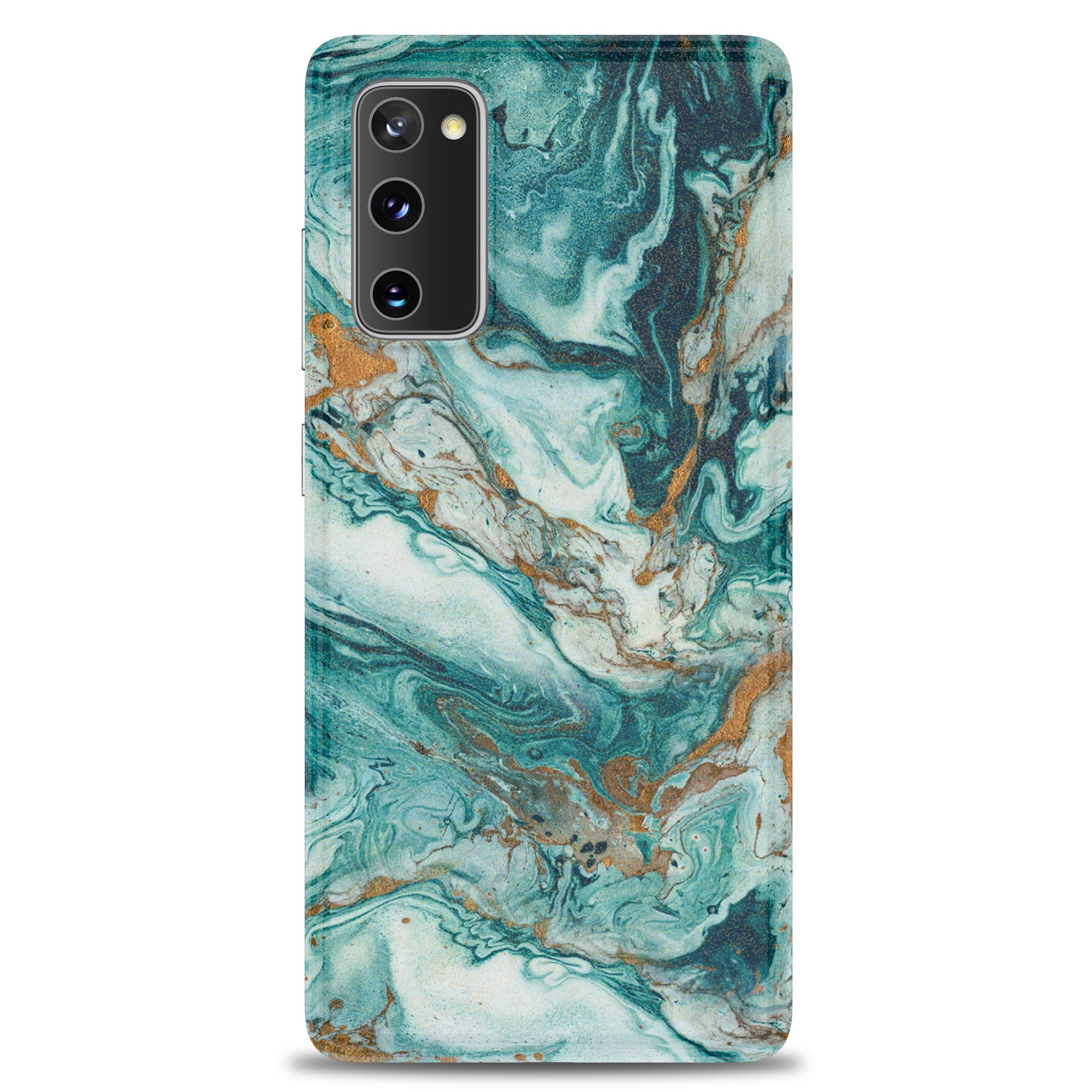 For Samsung Galaxy S20 FE 4G/5G/S20 Lite/S20 FE 2022 Gilding Marble Pattern Printing TPU Phone Cover Shell - Green