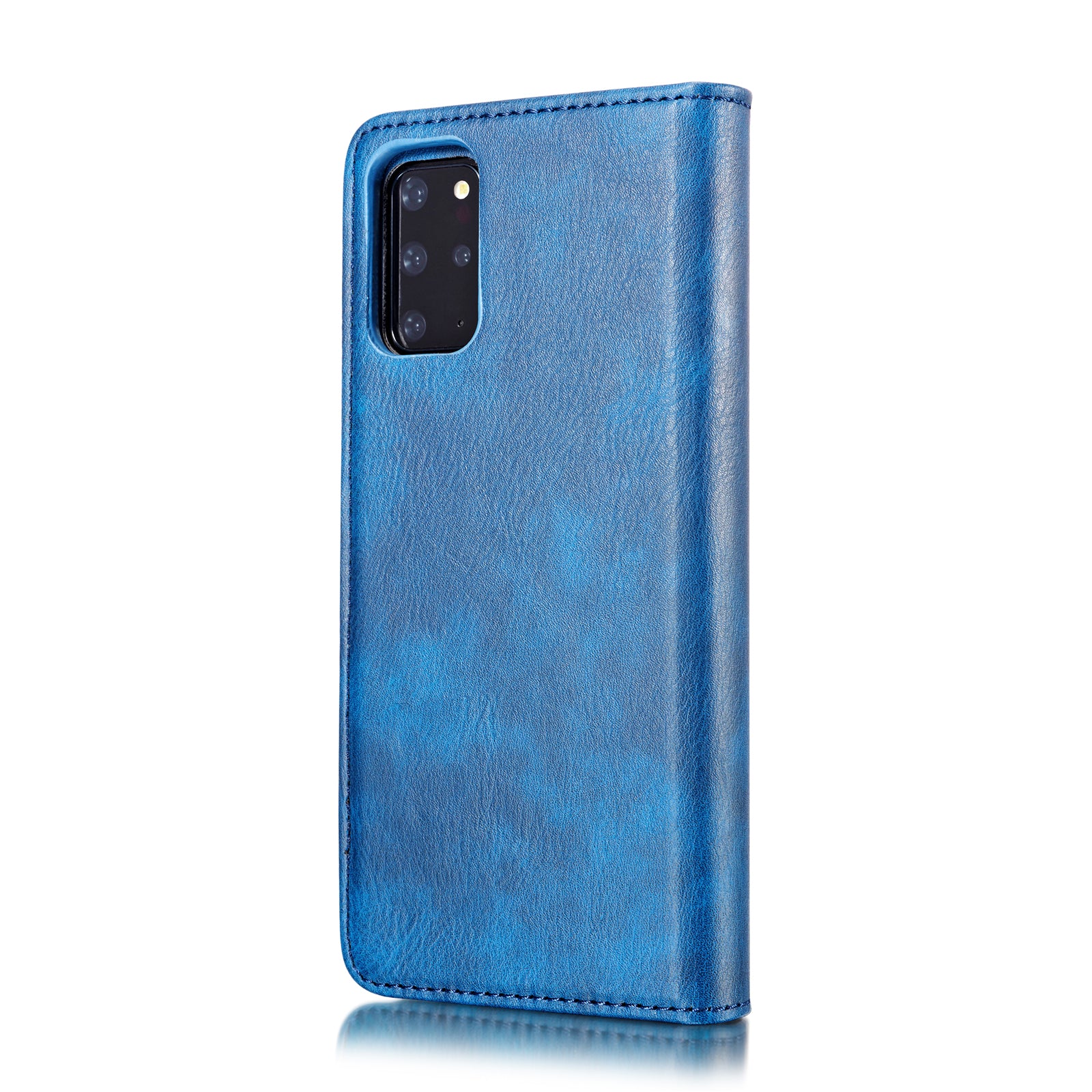 DG.MING For Samsung Galaxy S20 Plus / S20 Plus 5G Wallet Phone Case Detachable 2 in 1 Leather Shell Shockproof Flip Protective Cover - Blue