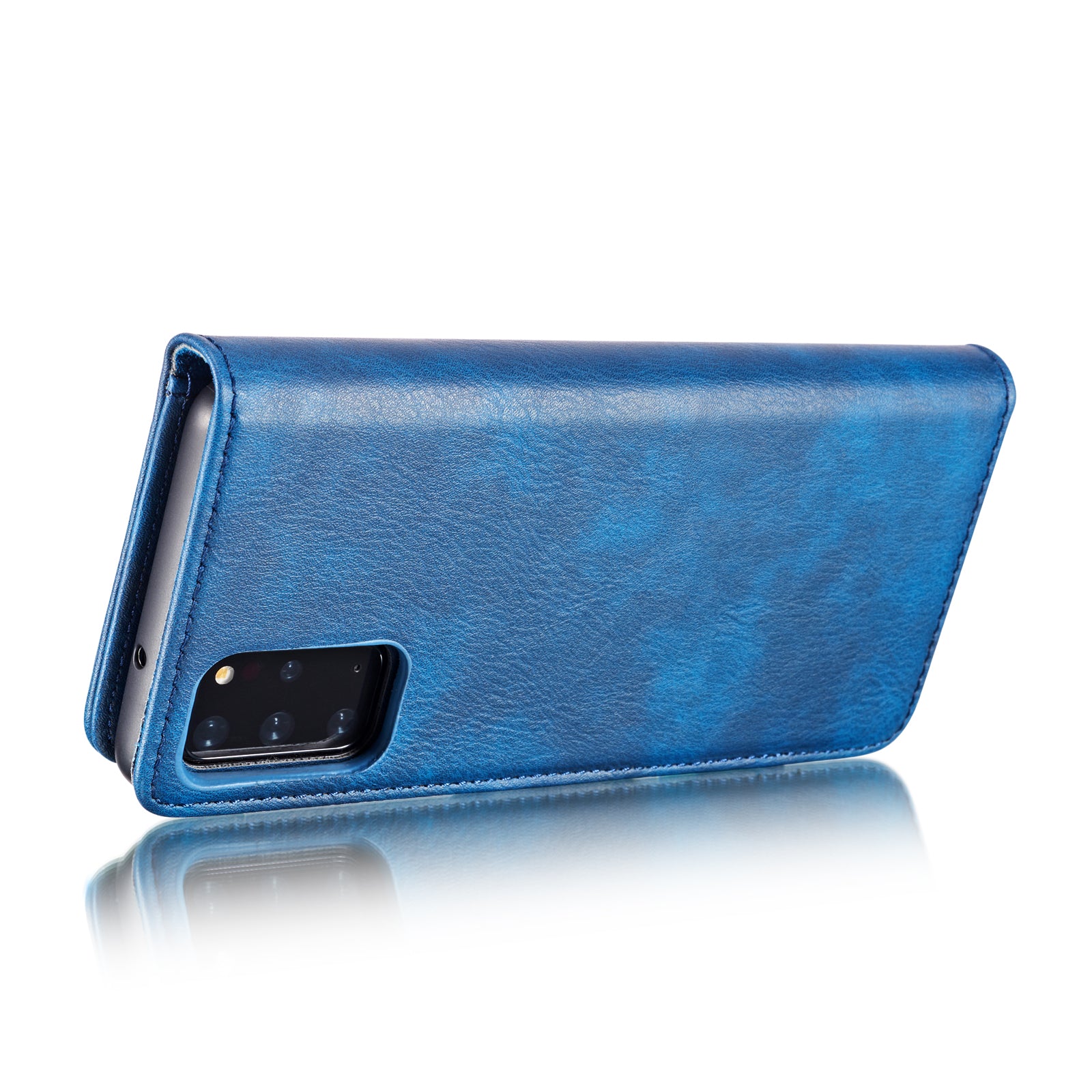 DG.MING For Samsung Galaxy S20 Plus / S20 Plus 5G Wallet Phone Case Detachable 2 in 1 Leather Shell Shockproof Flip Protective Cover - Blue