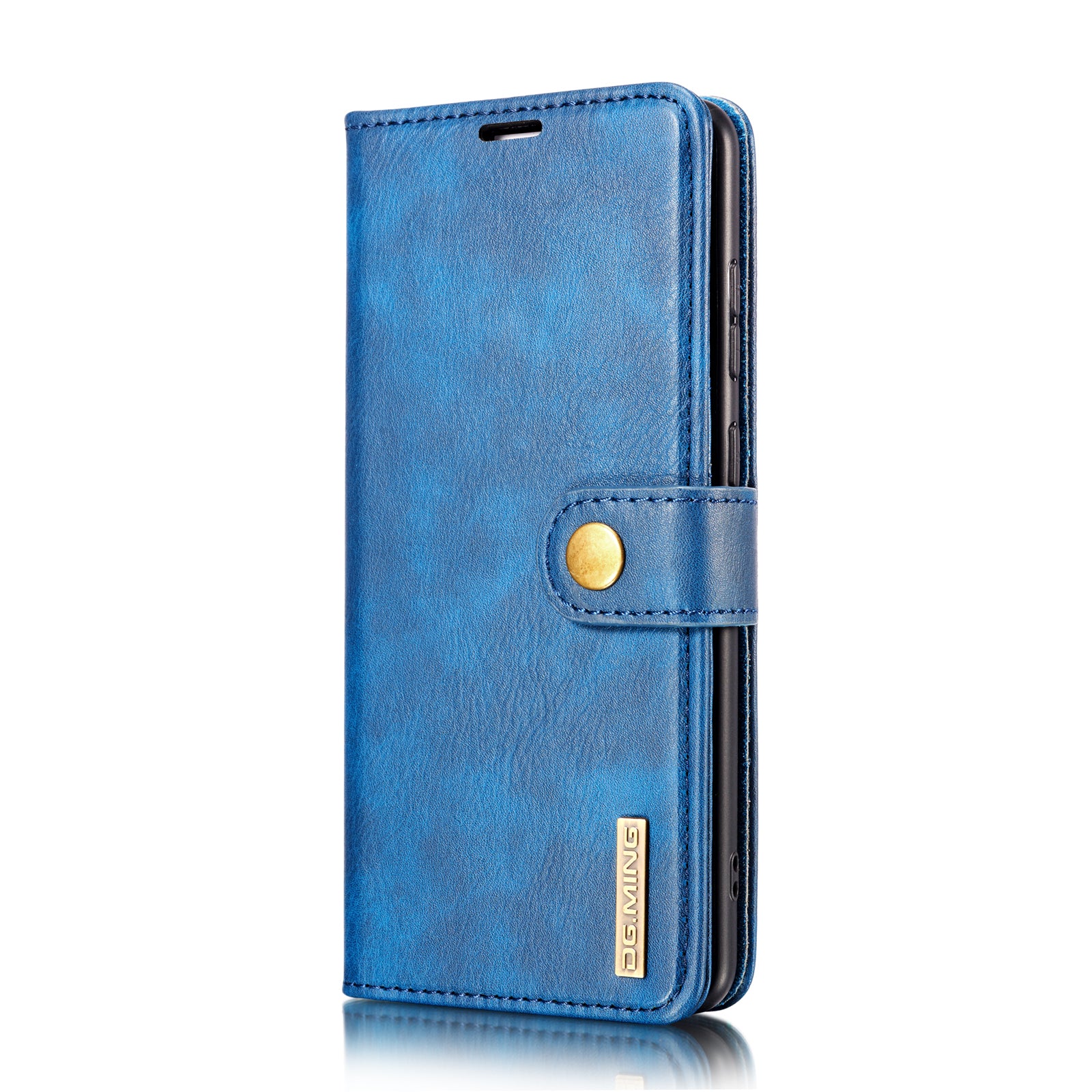 DG.MING For Samsung Galaxy S20 4G / S20 5G Detachable 2-in-1 Anti-scratch Split Leather Wallet Shell + PC Back Case - Blue