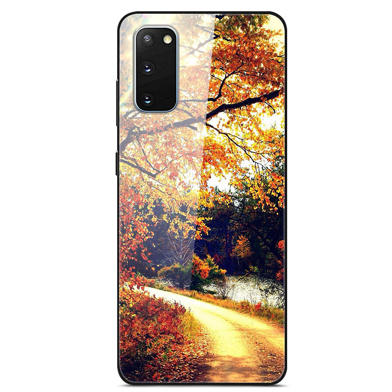 Pattern Printing Glass Back + TPU Hybrid Protective Case for Samsung Galaxy S20 4G/S20 5G - Road