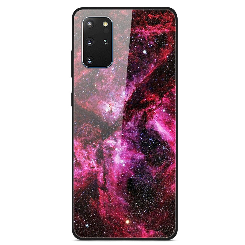 Pattern Printing Tempered Glass + PC + TPU Protector Cover for Samsung Galaxy S20 Plus - Starry Sky