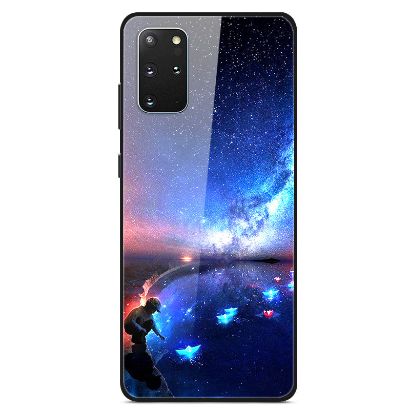 Pattern Printing Tempered Glass + PC + TPU Protector Cover for Samsung Galaxy S20 Plus - Wishing Lamps