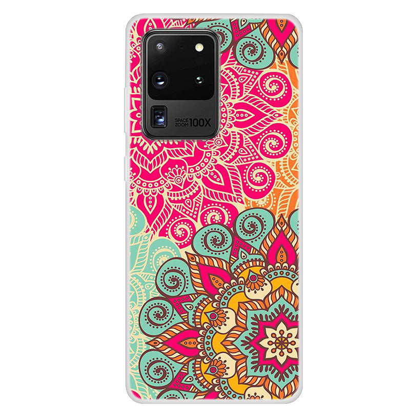 Pattern Printing Soft TPU Shell Phone Cover for Samsung Galaxy S20 Ultra - Colorful Pattern