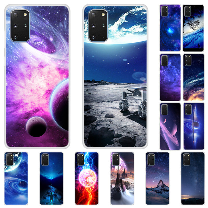 Space Series Pattern Printing Soft TPU Back Case for Samsung Galaxy S20 Plus - Style A