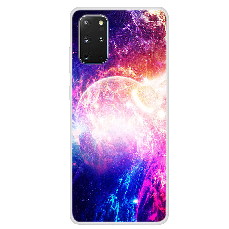 Space Series Pattern Printing Soft TPU Back Case for Samsung Galaxy S20 Plus - Style D