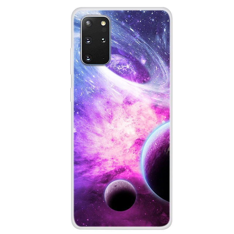 Space Series Pattern Printing Soft TPU Back Case for Samsung Galaxy S20 Plus - Style Q