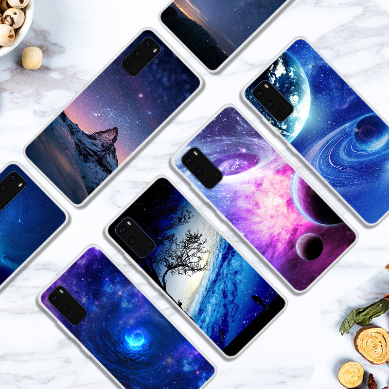 Space Series Pattern Printing TPU Phone Cover for Samsung Galaxy S20 4G/S20 5G - Style A