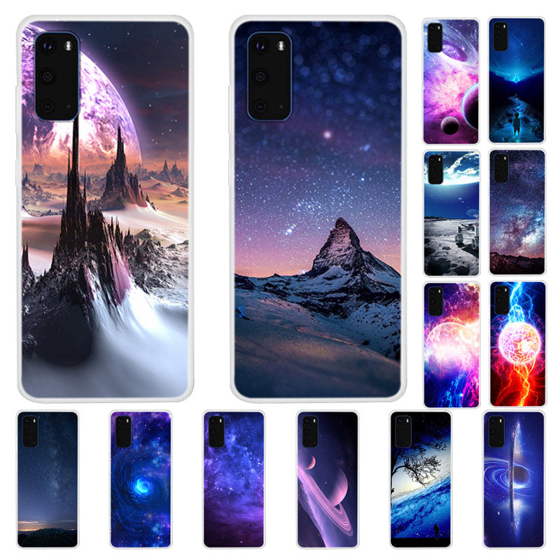 Space Series Pattern Printing TPU Phone Cover for Samsung Galaxy S20 4G/S20 5G - Style A