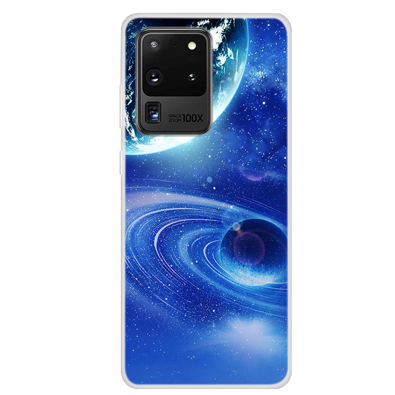 Space Series Pattern TPU Phone Case for Samsung Galaxy S20 Ultra 5G/ S20 Ultra - Earth Planet