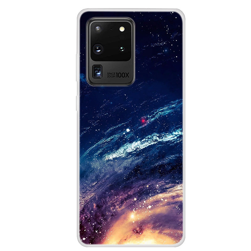 Space Series Pattern TPU Phone Case for Samsung Galaxy S20 Ultra 5G/ S20 Ultra - Nebula