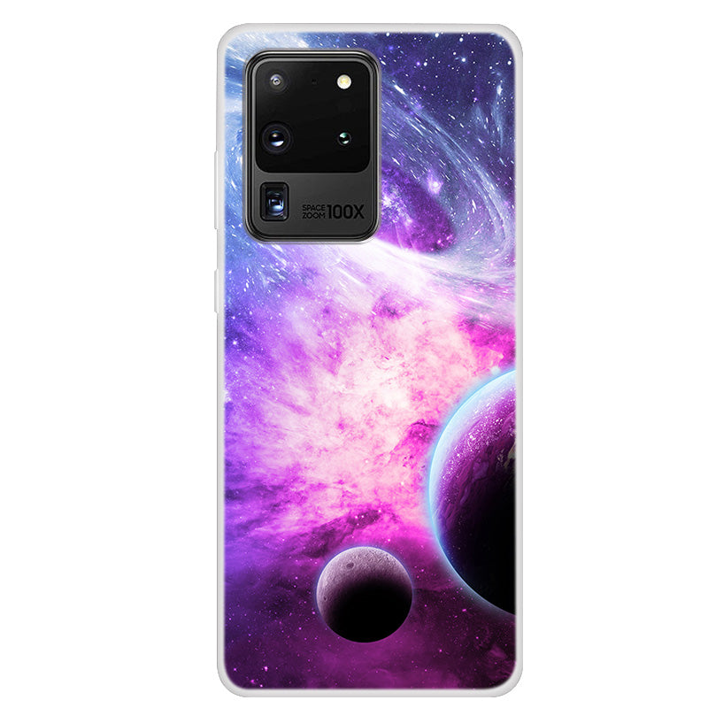 Space Series Pattern TPU Phone Case for Samsung Galaxy S20 Ultra 5G/ S20 Ultra - Milky Way