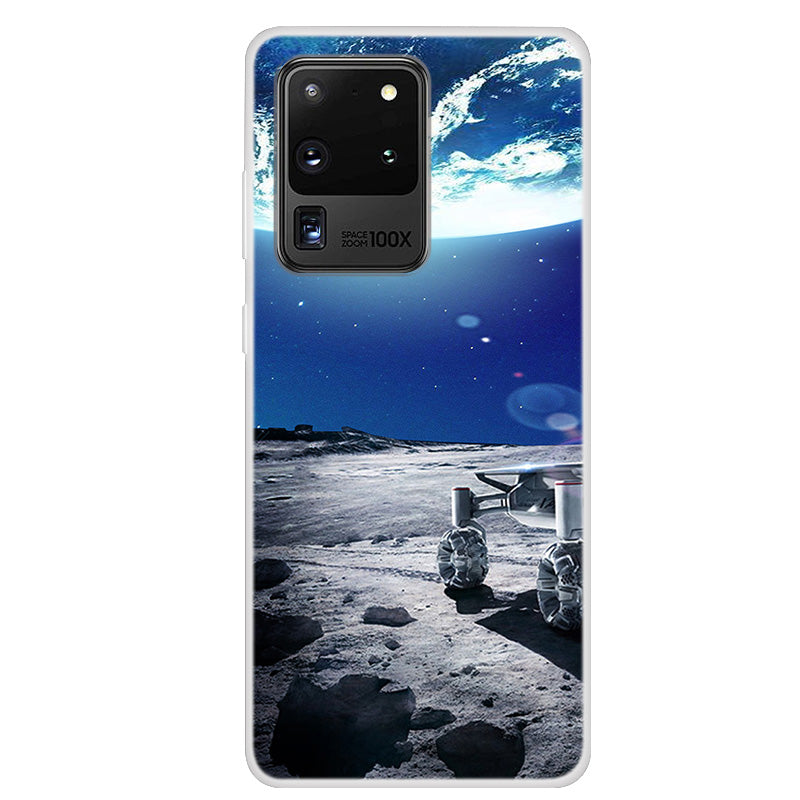 Space Series Pattern TPU Phone Case for Samsung Galaxy S20 Ultra 5G/ S20 Ultra - Moon