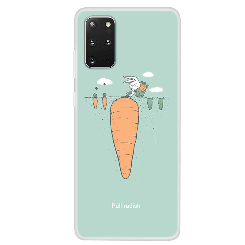 Pattern Printing TPU Phone Case for Samsung Galaxy S20 Plus - Carrot