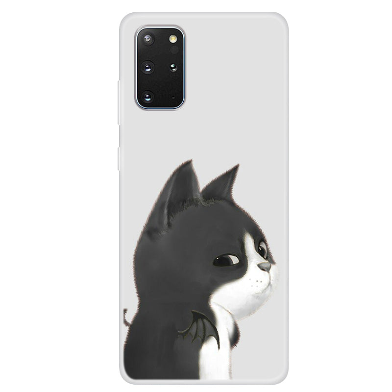 Pattern Printing TPU Phone Case for Samsung Galaxy S20 Plus - Arrogant Cat