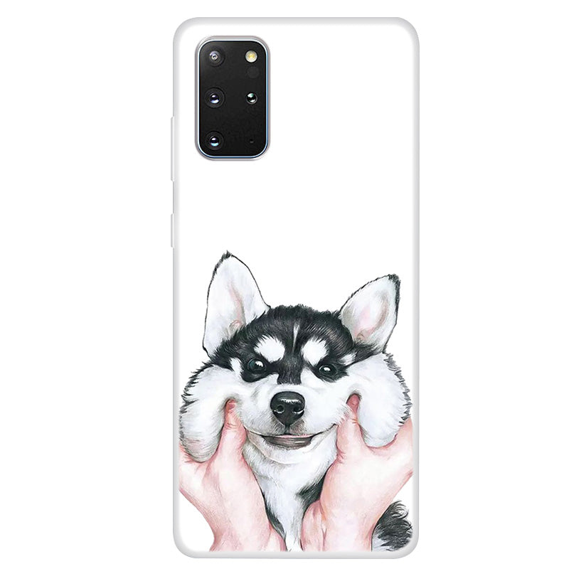 Pattern Printing TPU Phone Case for Samsung Galaxy S20 Plus - Husky