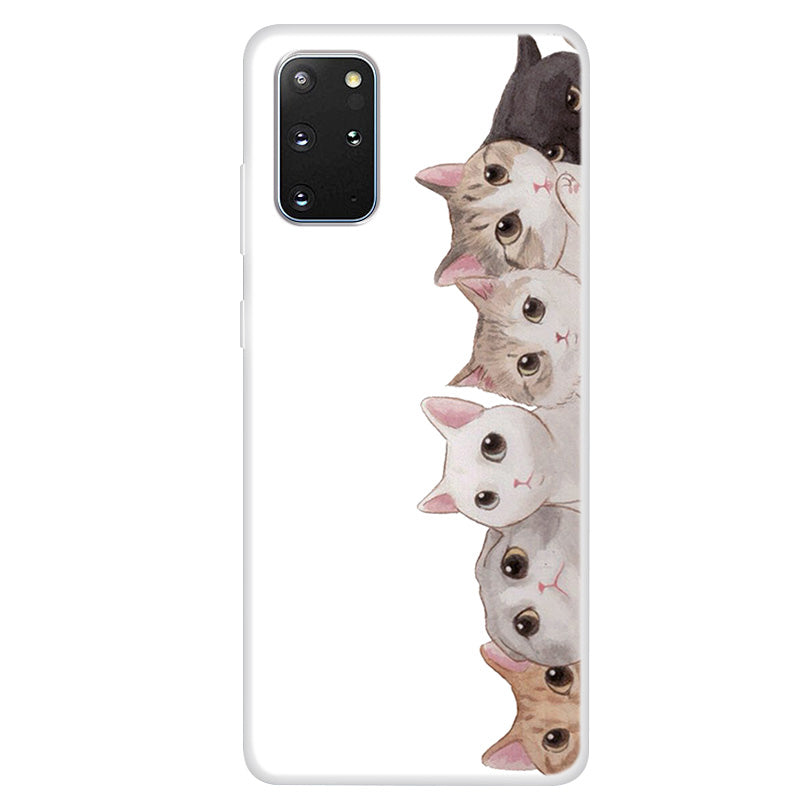 Pattern Printing TPU Phone Case for Samsung Galaxy S20 Plus - Cute Cats