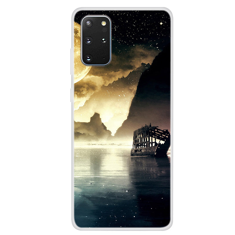 Pattern Printing TPU Phone Case for Samsung Galaxy S20 Plus - Beautiful Scenery