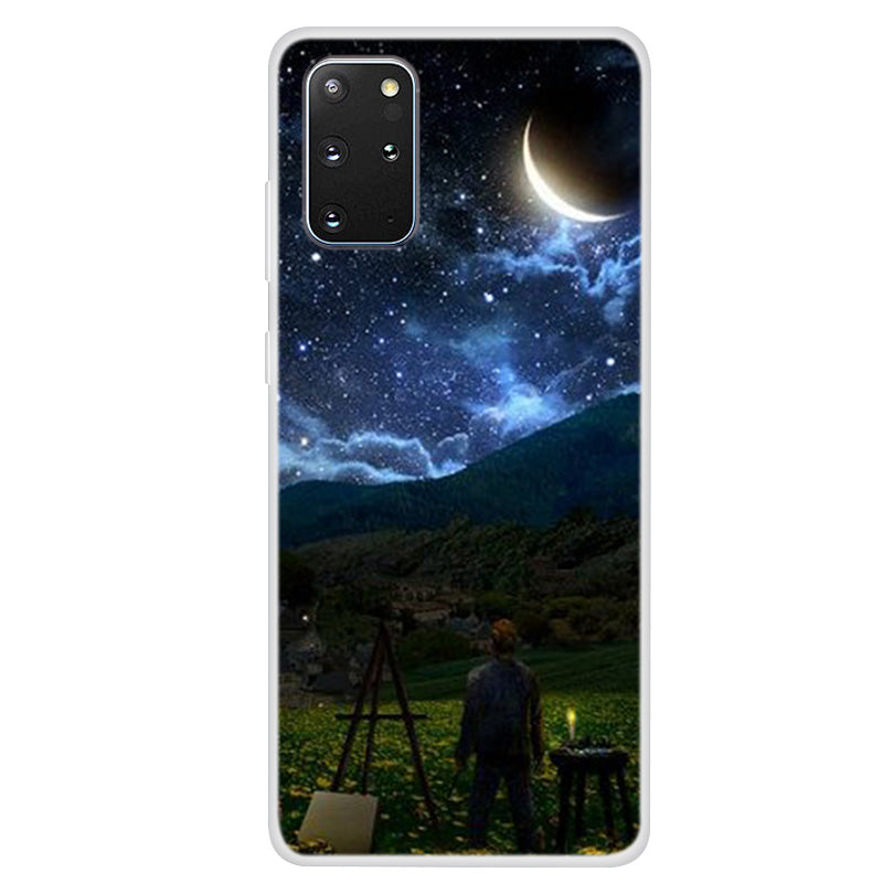 Pattern Printing TPU Phone Case for Samsung Galaxy S20 Plus - Starry Night