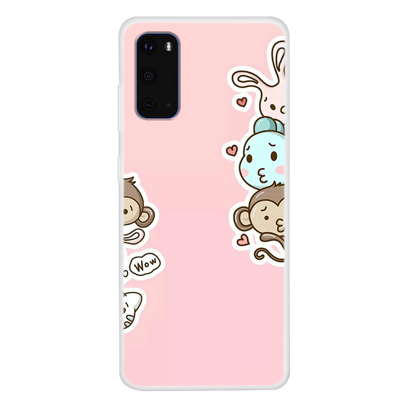 Pattern Printing Soft TPU Shell for Samsung Galaxy S20 4G/S20 5G - Cartoon Animals