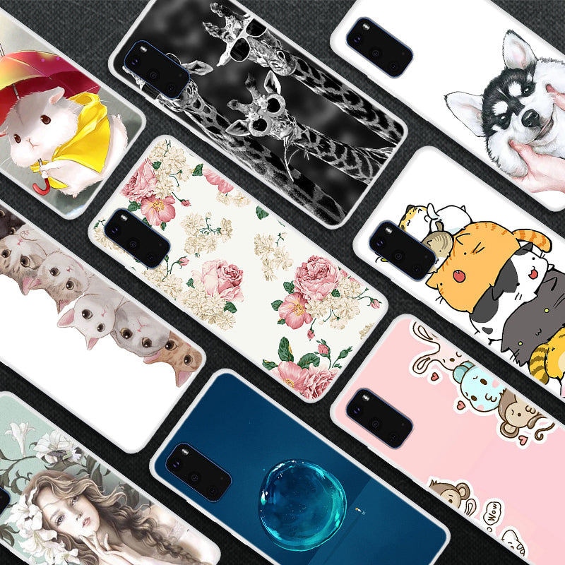 Pattern Printing Soft TPU Shell for Samsung Galaxy S20 4G/S20 5G - Cartoon Animals