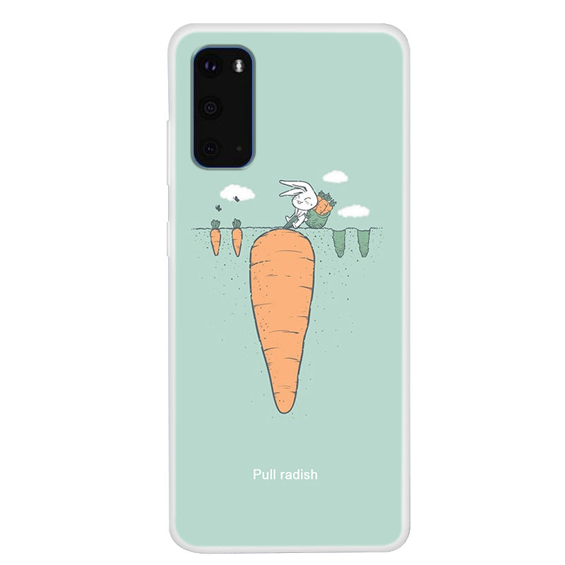 Pattern Printing Soft TPU Shell for Samsung Galaxy S20 4G/S20 5G - Carrot