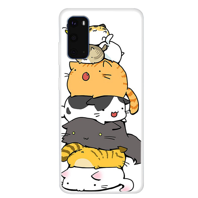 Pattern Printing Soft TPU Shell for Samsung Galaxy S20 4G/S20 5G - Cats Pattern