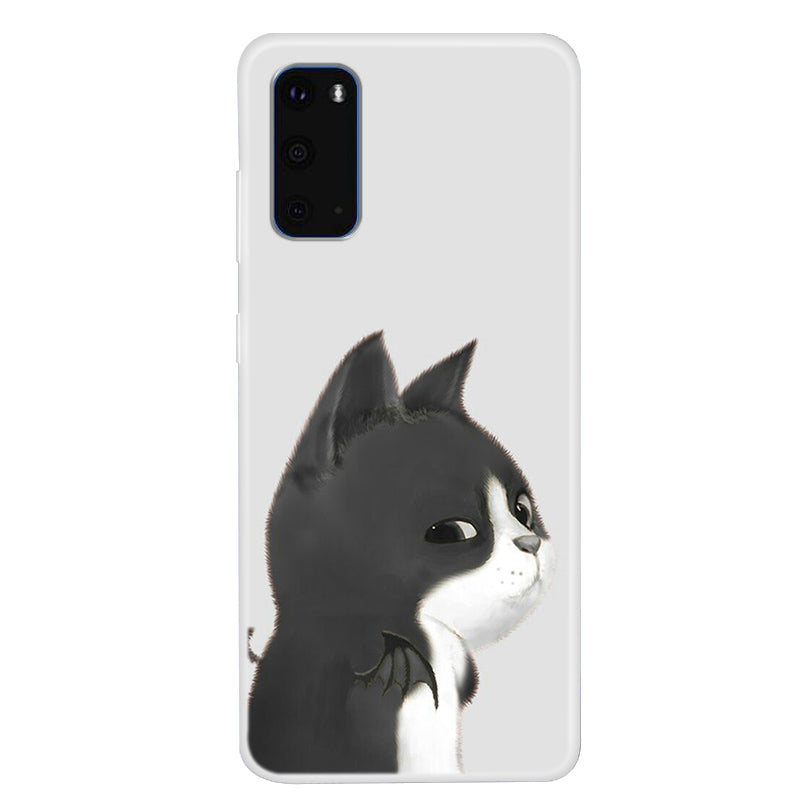 Pattern Printing Soft TPU Shell for Samsung Galaxy S20 4G/S20 5G - Arrogant Cat