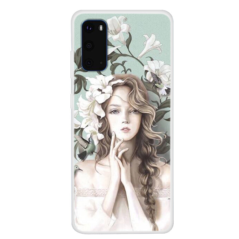 Pattern Printing Soft TPU Shell for Samsung Galaxy S20 4G/S20 5G - Pretty Girl