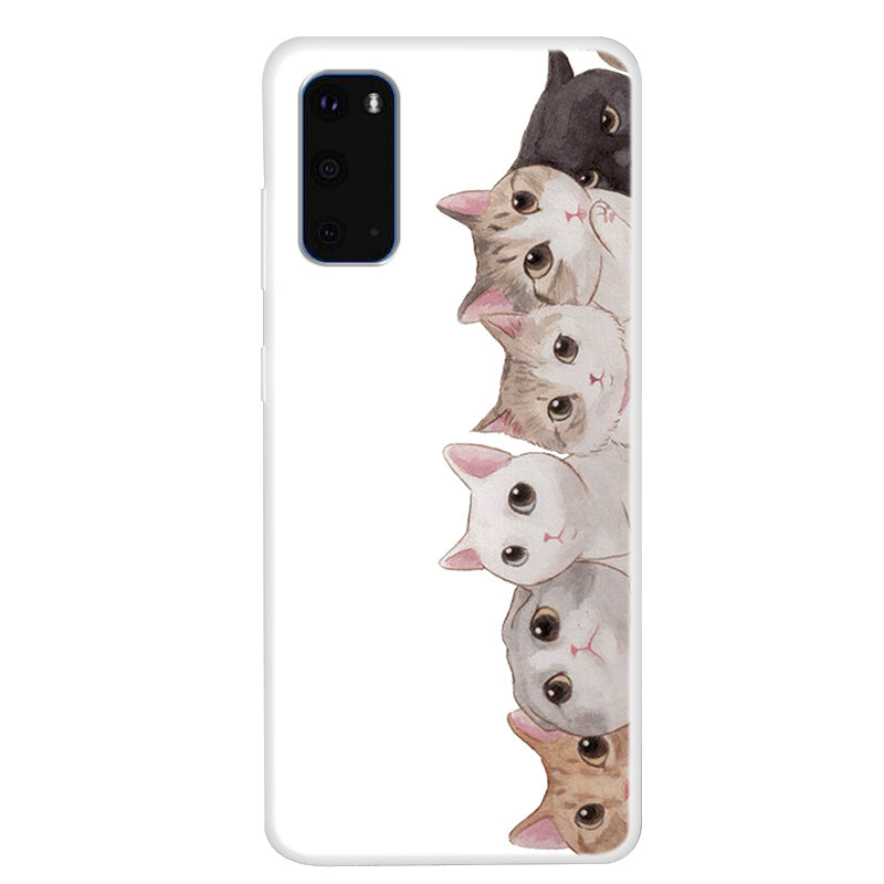 Pattern Printing Soft TPU Shell for Samsung Galaxy S20 4G/S20 5G - Cute Cats