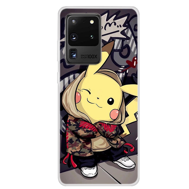 Pattern Printing TPU Phone Soft Case for Samsung Galaxy S20 Ultra - Pikachu