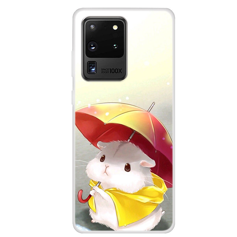 Pattern Printing TPU Phone Soft Case for Samsung Galaxy S20 Ultra - Hamster