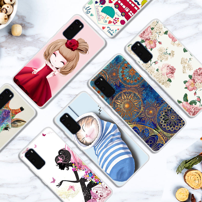 Pattern Printing Soft TPU Phone Casing for Samsung Galaxy S20 4G/S20 5G - Flowers