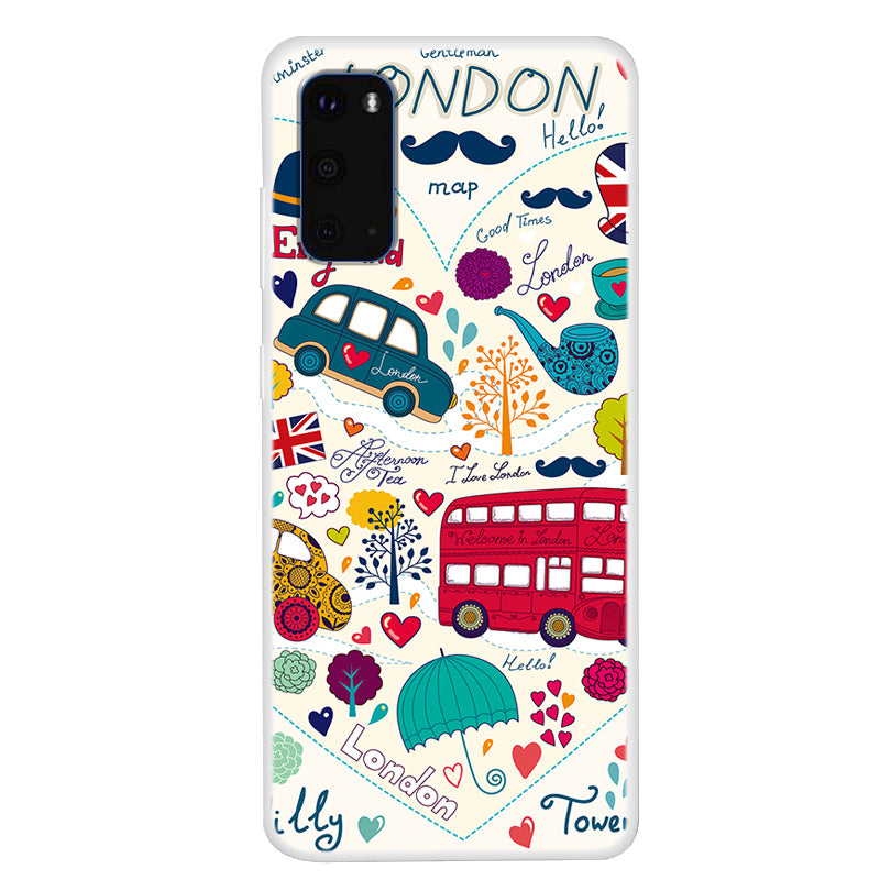 Pattern Printing Soft TPU Phone Casing for Samsung Galaxy S20 4G/S20 5G - London