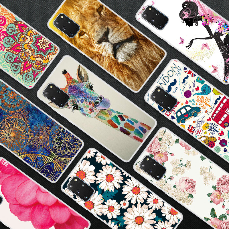 Pattern Printing TPU Back Case for Samsung Galaxy S20 Plus - Blooming Flowers