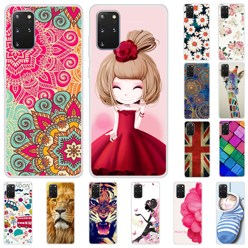 Pattern Printing TPU Back Case for Samsung Galaxy S20 Plus - Blooming Flowers