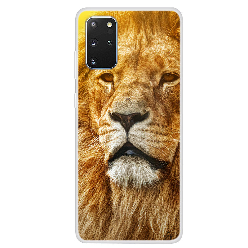 Pattern Printing TPU Back Case for Samsung Galaxy S20 Plus - Lion