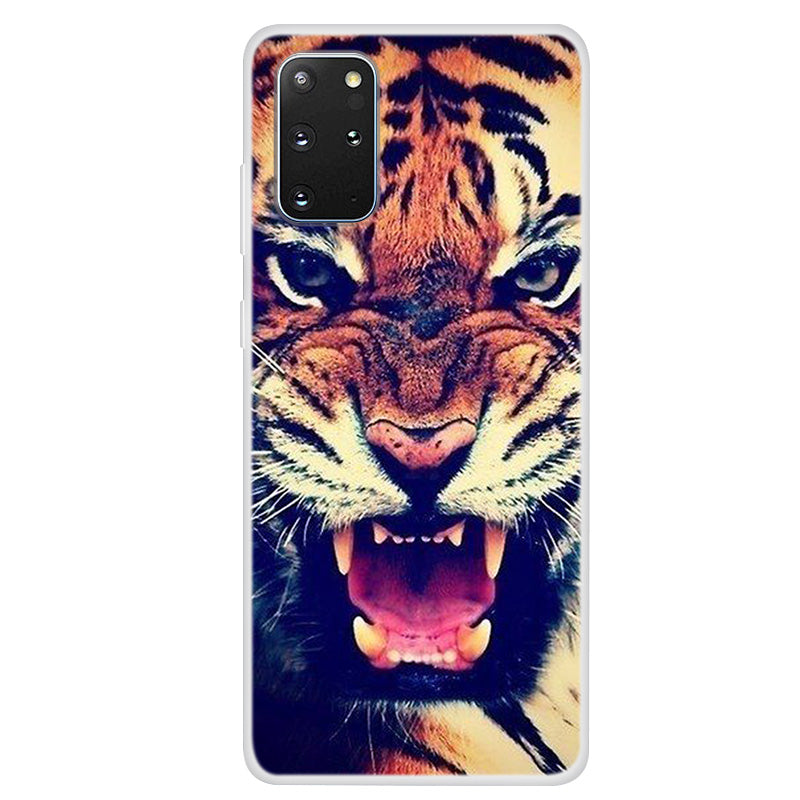 Pattern Printing TPU Back Case for Samsung Galaxy S20 Plus - Tiger