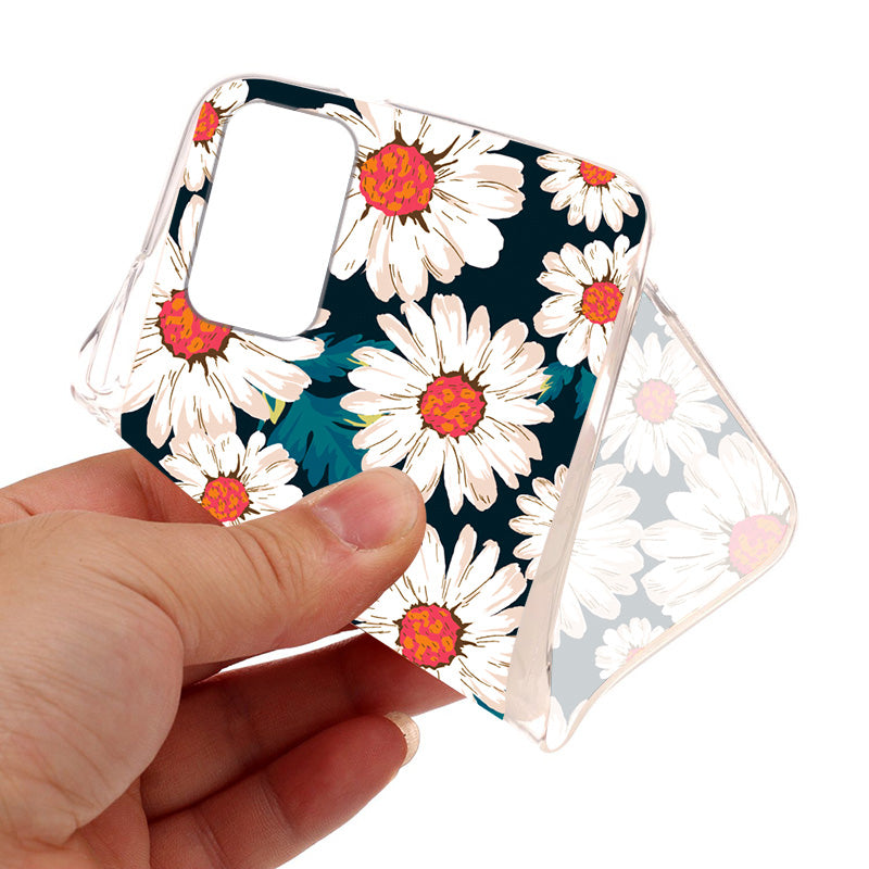 Pattern Printing TPU Back Case for Samsung Galaxy S20 Plus - White Daisy