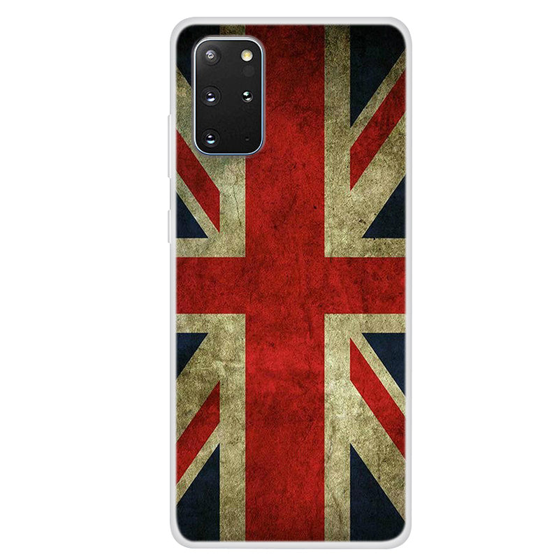 Pattern Printing TPU Back Case for Samsung Galaxy S20 Plus - Retro UK Flag