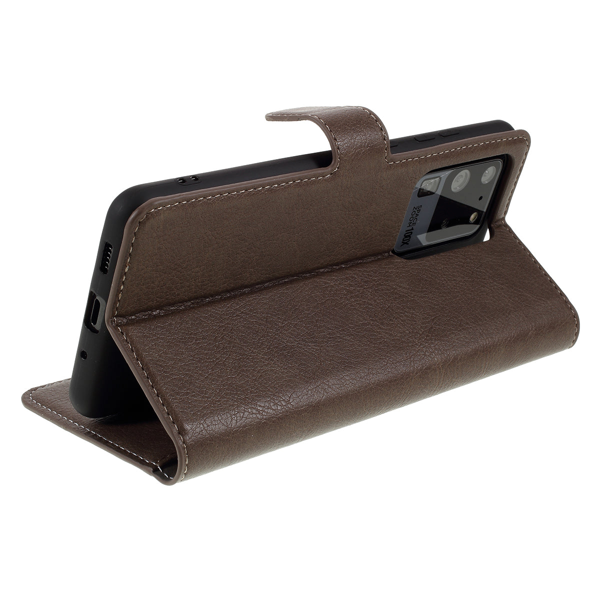 KAIYUE Wallet Leather Stand Case for Samsung Galaxy S20 Ultra - Coffee