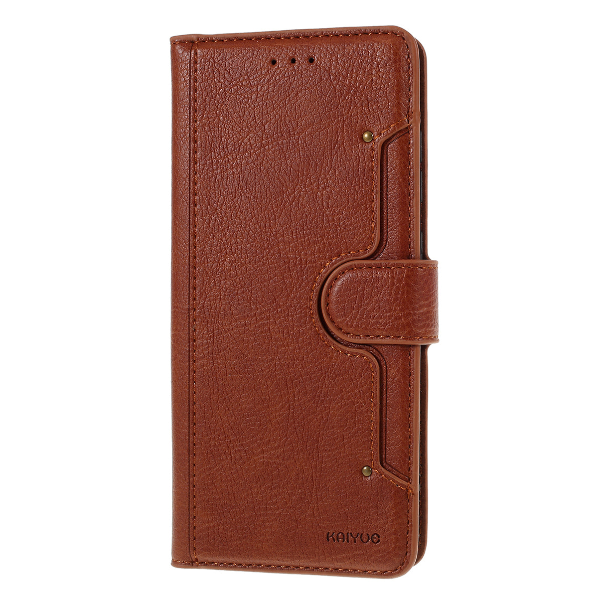 KAIYUE Leather Stand Case with Card Slots for Samsung Galaxy S20 4G/S20 5G - Brown