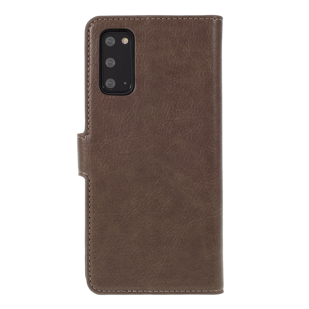 KAIYUE Leather Stand Case with Card Slots for Samsung Galaxy S20 4G/S20 5G - Coffee